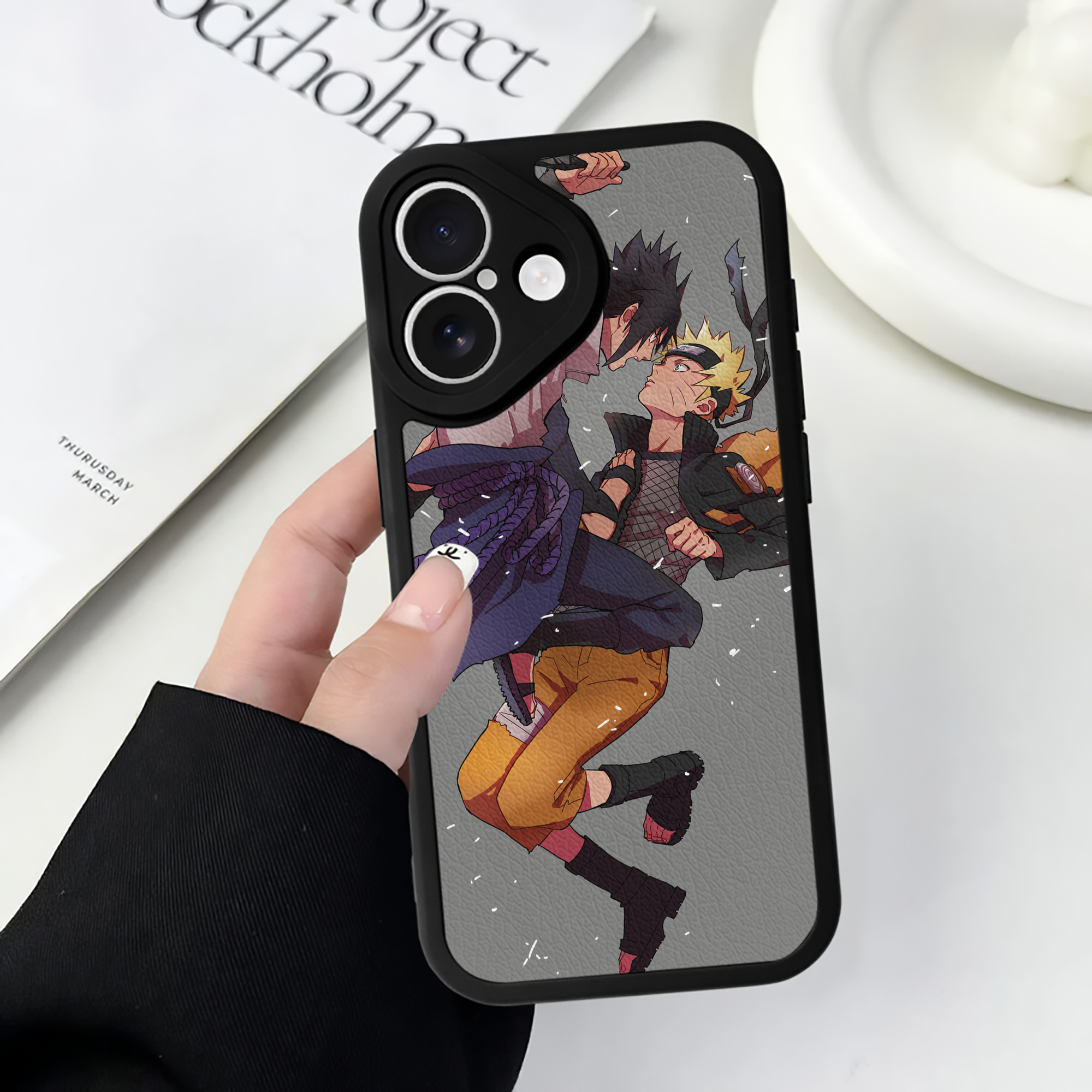 （画像用） NARUTO -ナルト- NARUTO -ナルト- 疾風伝 【iPhone 16シリーズ対応】シリコンスマホケース（レザー調） 材質：シリコン